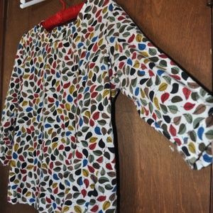 TALBOTS Leaf Pattern Top